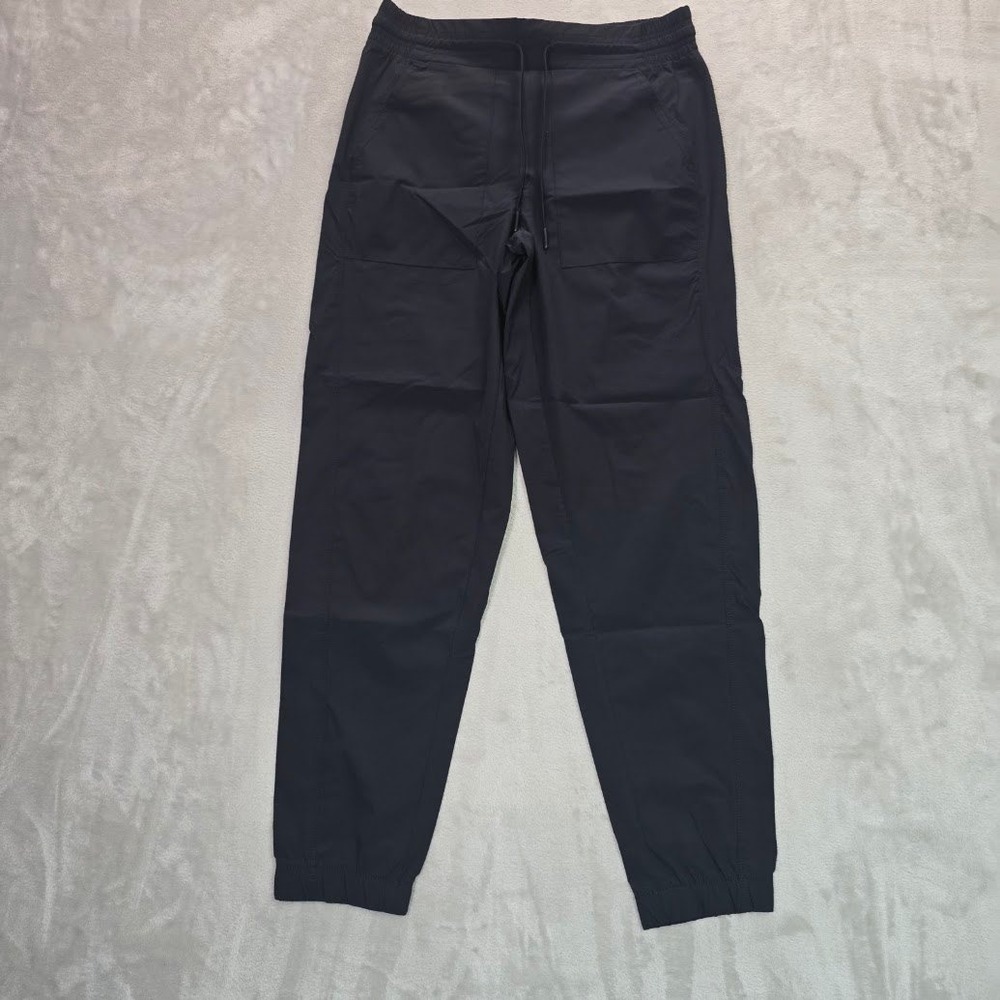 Jockey Mens Black Nylon Blend Active Jogger Pants Drawstring Waist Size S